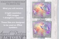 Hummingbird tumbler sublimation design, mystical tumbler Product Image 2
