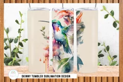 Tropical Birds Skinny Tumbler Sublimation Design Product Image 4