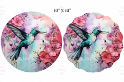 Hummingbird Wind Spinner, Door Hanger Png, Keychain Png, Car Coaster