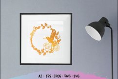 Hummingbirds And Flowers Papercut Product Image 2