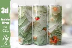 Hummingbirds Floral - 20 oz Tumbler Wrap, 3d sublimation, 20oz Skinny Tumbler, 3d Hummingbirds Straight & Tapered Tumbler Wrap PNG, Instant Download, Seamless sublimation design, skinny Tumbler wrap, 20oz Tumbler, 3d Tumbler wrap, 3d Tumbler design, 3d di