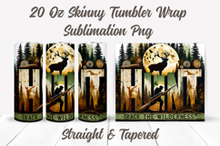 Deer Hunting Tumbler Wrap, Hunting Tumbler Sublimation PNG Product Image 2