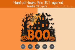 Haunted House Boo 3D Layered SVG Product Image 2