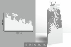 Hunter Aiming a Deer in The Forest Folding Papercut Product Image 1