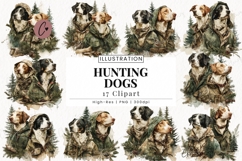 Hunting Dogs Clipart Bundle Product Image 1