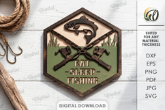 Hunting and Fishing Signs Bundle Laser Cut. Wall Decor SVG Product Image 9