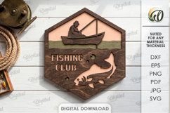 Hunting and Fishing Signs Bundle Laser Cut. Wall Decor SVG Product Image 11