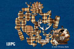 Hunting Fall Plaid Elements Sublimation Clip Art Product Image 1
