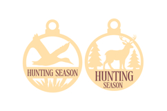 Hunting Season Ornaments Laser Cut File Template Product Image 2