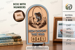Hunting and fishing Trackers Bundle Laser Cut. Hunter Log Product Image 2