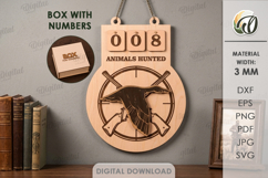 Hunting Tracker Laser Cut. Hunter log SVG. Animals hunted Product Image 1