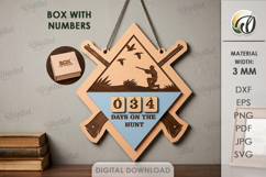 Hunting Tracker Laser Cut. Hunter log SVG. Days on the hunt Product Image 1