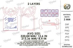 Hunting Tracker Laser Cut. Hunter log SVG. Animals hunted Product Image 2
