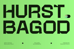 Hurst Bagod - Futuristic Sans Serif Font Product Image 1
