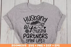 Husband and wife Cruising partners for life SVG, Cruise SVG Product Image 2