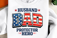 Husband Dad Hero Usa Flag PNG Product Image 1