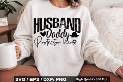 Father's Day SVG Design - Husband Daddy Protector Hero Product Image 5
