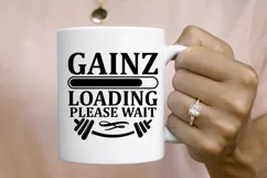 Gainz loading please wait SVG, Workout SVG Design Product Image 2