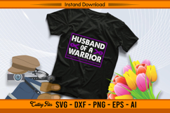 Husband Of A Warrior SVG Awareness Design File Product Image 2