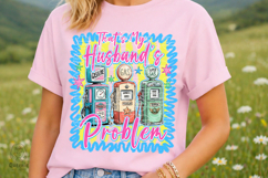 Wife Humor That's My Husband's Problem Vintage Gas Pump Product Image 3