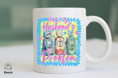 Wife Humor That's My Husband's Problem Vintage Gas Pump Product Image 4