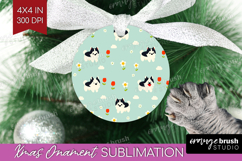 Husky Dog Ornament PNG Cute Chibi Puppy PNG Sublimation Product Image 1