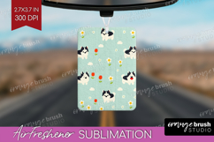 Husky Dog Air Freshener PNG Cute Chibi Puppy PNG Sublimation Product Image 1