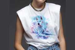 Husky Watercolor Sublimation Clipart PNG JPG Product Image 3