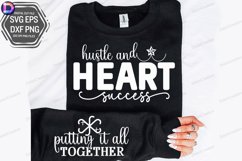 Hustle and Heart Success Sleeve SVG, Entrepreneur Sleeve SVG Product Image 1