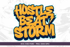 Hustle Beat Storm Graffiti Typography SVG Vector Product Image 1