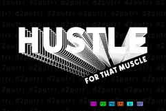 Hustle for That Muscle SVG, Gym Tee Design, Fitness T shirt Product Image 4