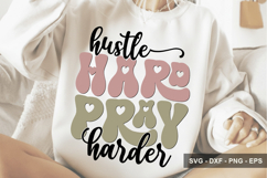 Hustle Hard Pray Harder - Motivational Design Product Image 1
