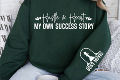 Hustle &amp; heart my own success story Sleeve SVG Design Product Image 2