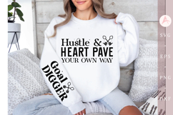 Hustle &amp; heart pave your own way Sleeve SVG Design Product Image 3