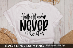 Baseball SVG Design - Hustle Hit and Never Quit Product Image 2