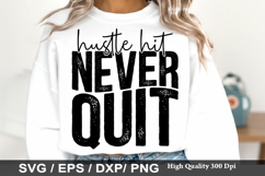 Hustle Hit Never Quit - Baseball SVG Design Product Image 1