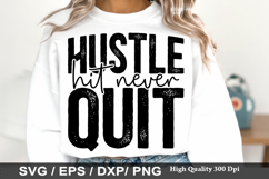 Hustle Hit Never Quit - Baseball SVG Design Product Image 1