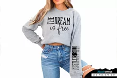 The Dream Is Free Sleeve SVG, Motivational SVG Design Product Image 1