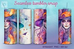 Sexy Witch Seamless Tumbler Wrap Sublimation, 20 oz Product Image 3