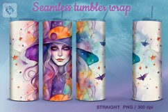 Sexy Witch Seamless Tumbler Wrap Sublimation, 20 oz Product Image 1