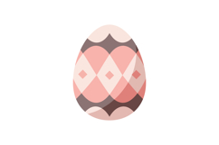 Colorful decorative egg design in flat style vector art Product Image 1