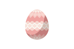 Decorative pink egg design in flat style vector art Product Image 1