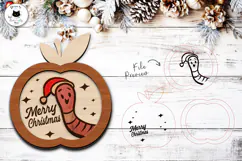 Funny Christmas Laser Cut Sign | Christmas Ornament SVG Product Image 2