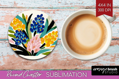 Hyacinth Modern Floral Round Coaster Sping Flower Coaster Product Image 1