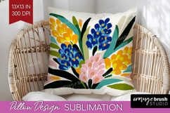 Hyacinth Modern Floral Pillow Sublimation Sping Flower Cover Product Image 1