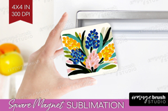 Hyacinth Modern Floral Magnet Sublimation Sping Flower PNG Product Image 1