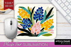 Hyacinth Modern Floral Mouse Pad Sublimation Sping Flower Product Image 1
