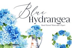 blue hydrangea clipart