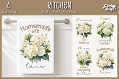 Hydrangeas Kitchen Towel