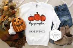 Hand Drawn Hey Pumpkin Color Sublimation Print Cut File Product Image 1